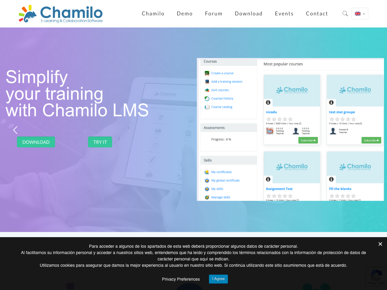 Chamilo screenshot