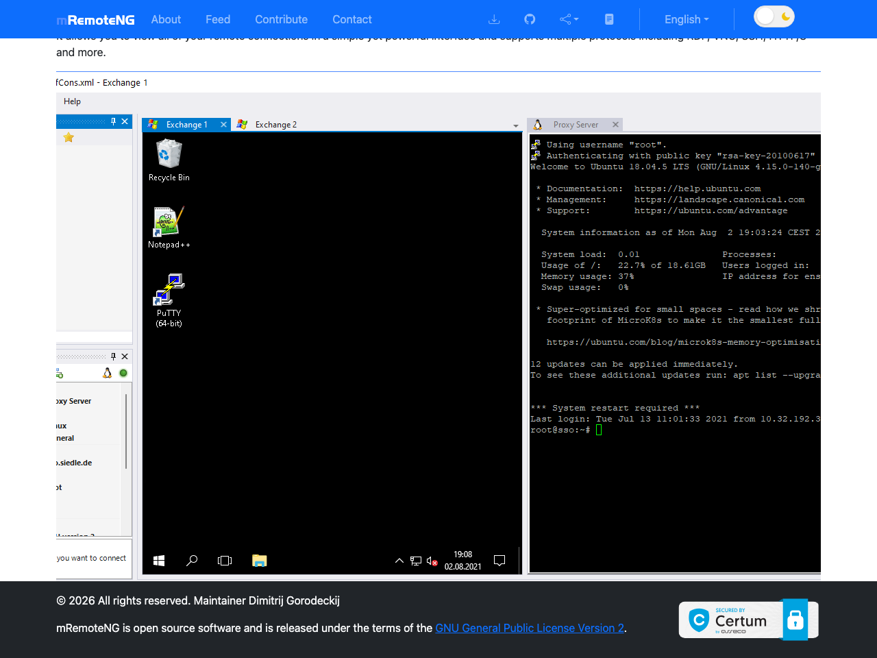 mRemoteNG screenshot