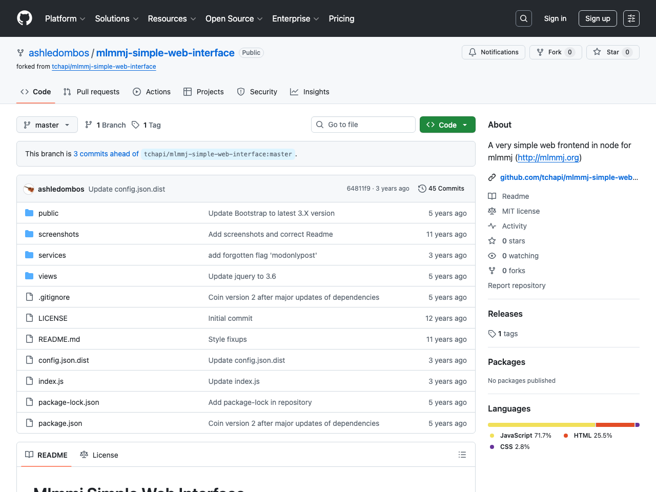 Mlmmj Web screenshot