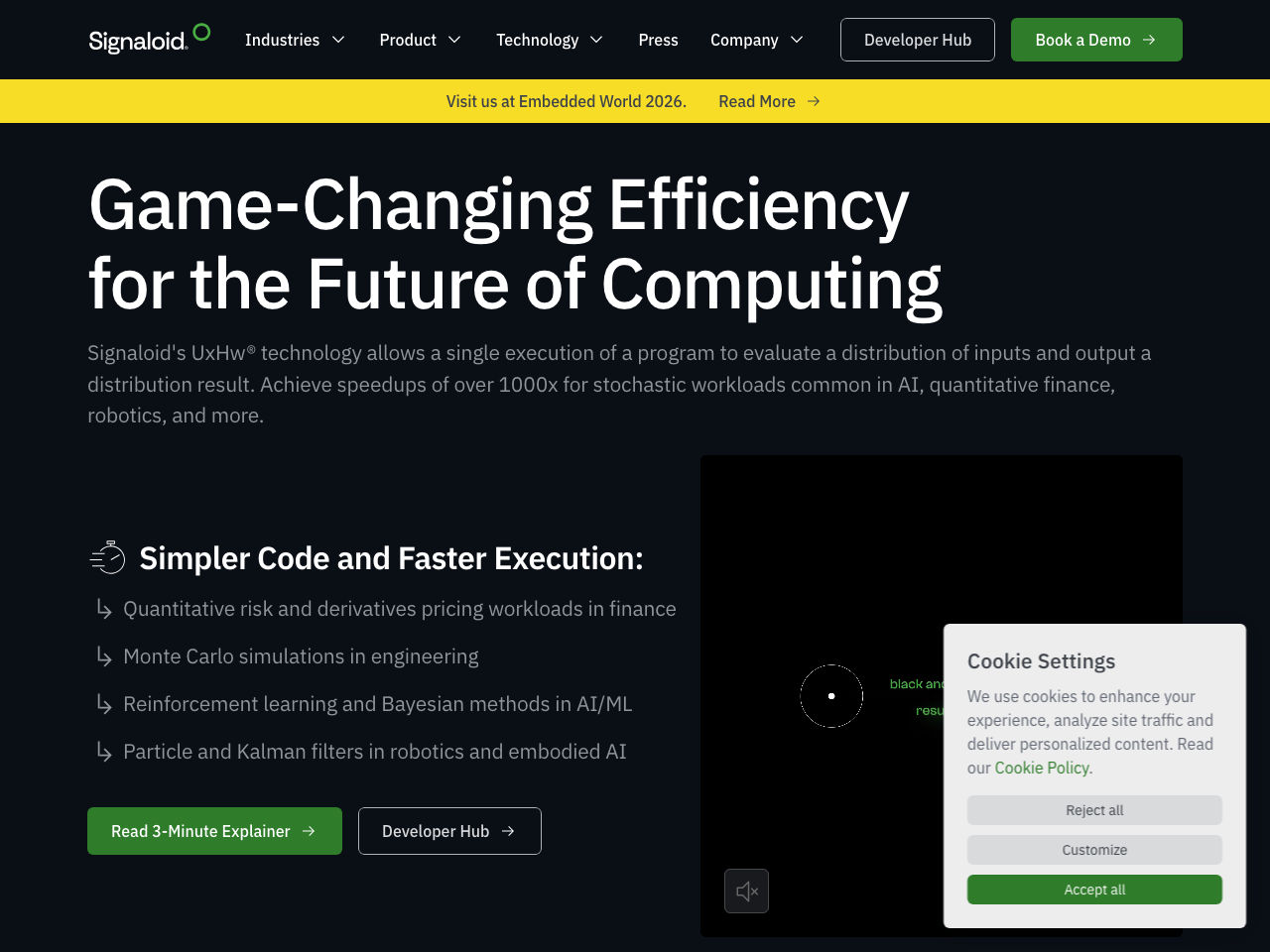 Signaloid screenshot