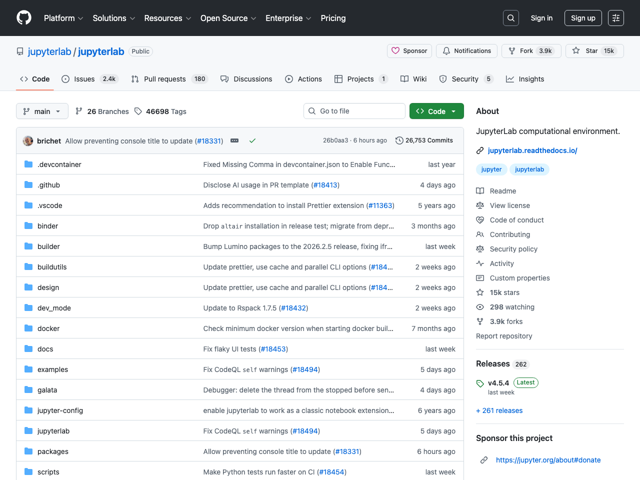 JupyterLab screenshot