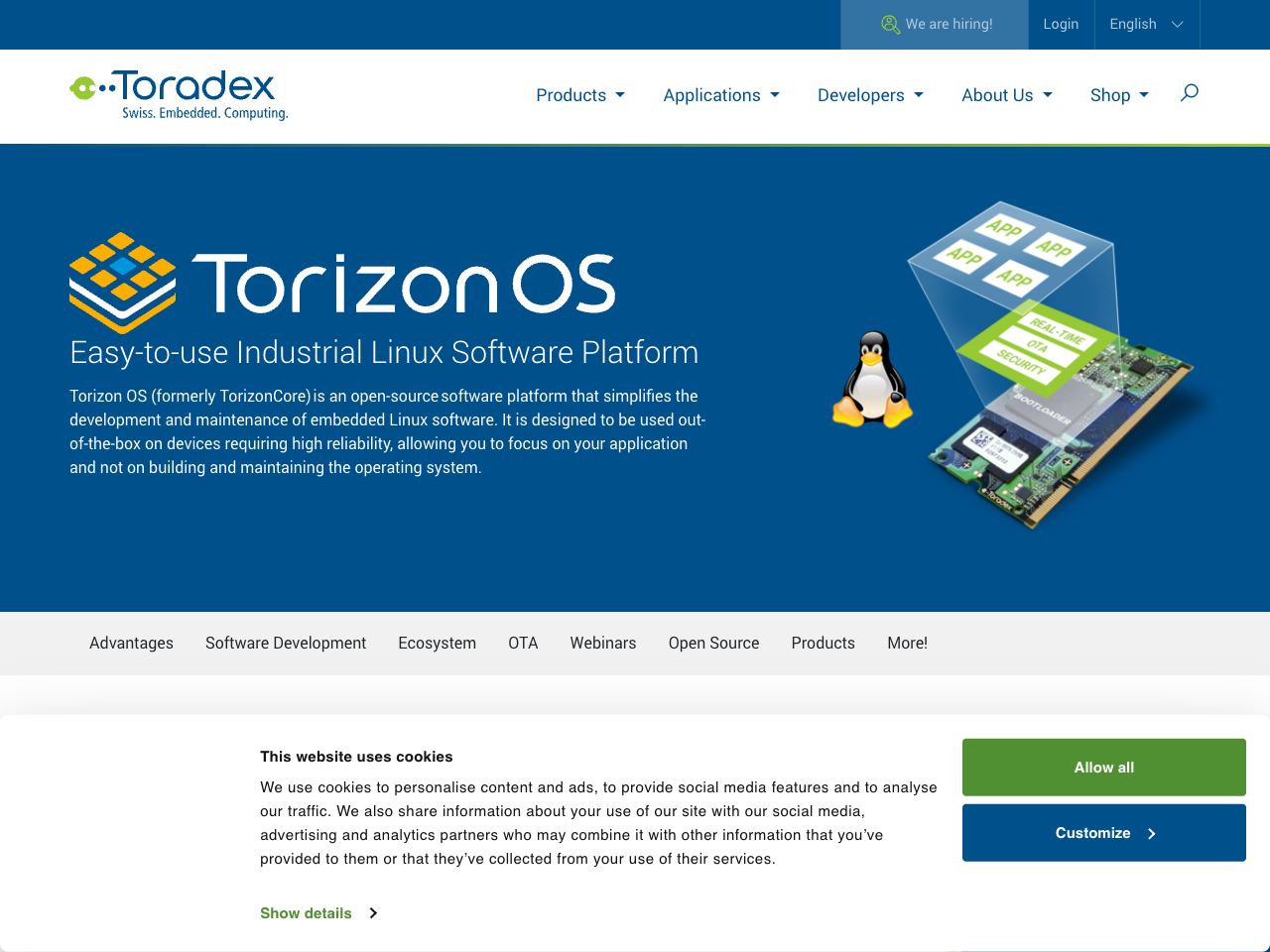 TorizonCore screenshot