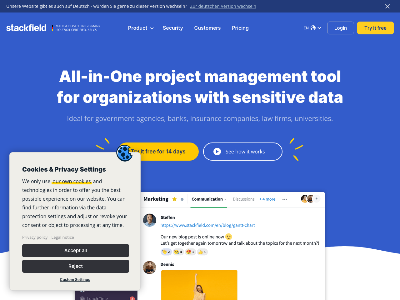 Stackfield screenshot