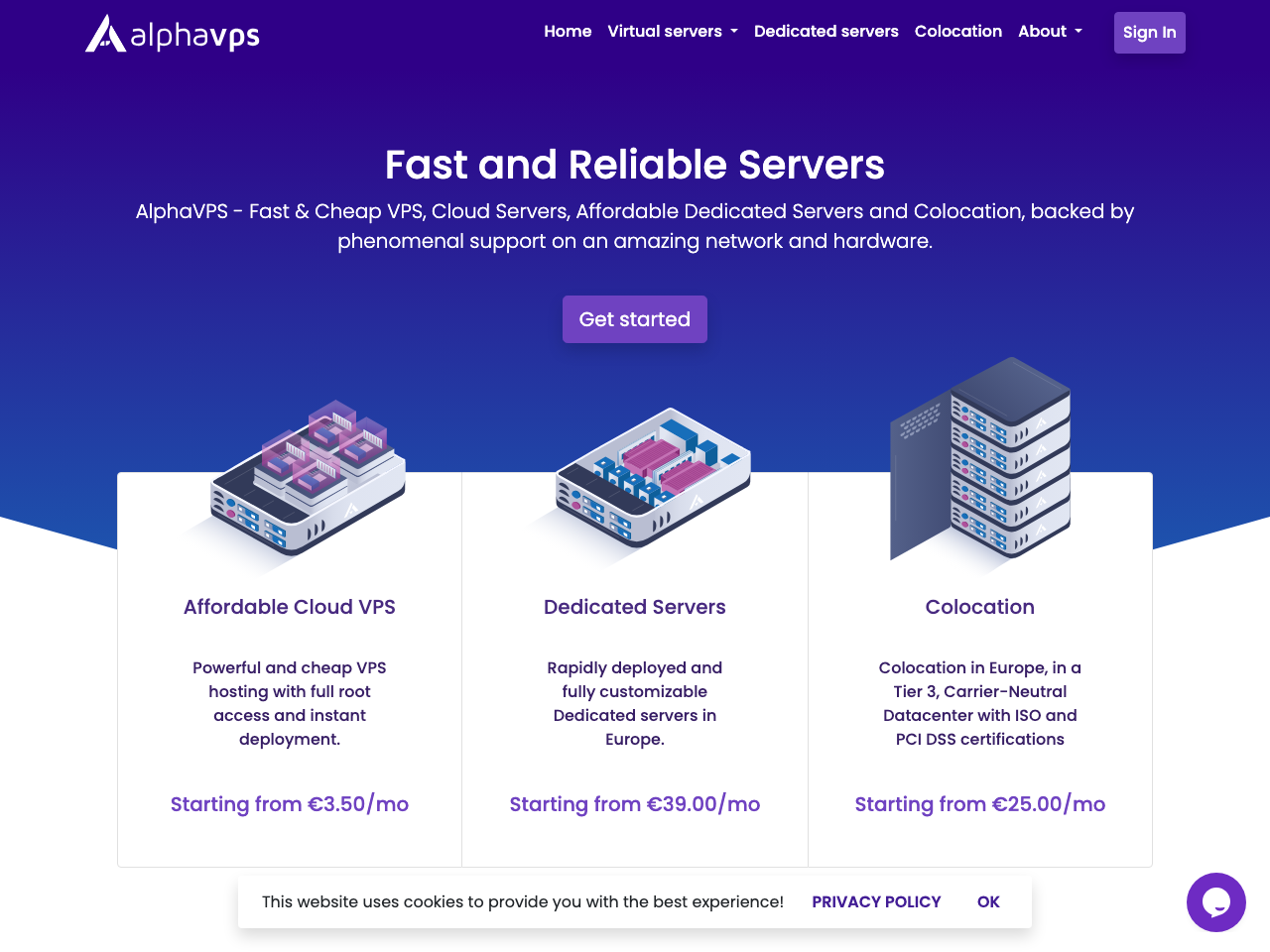 AlphaVPS screenshot