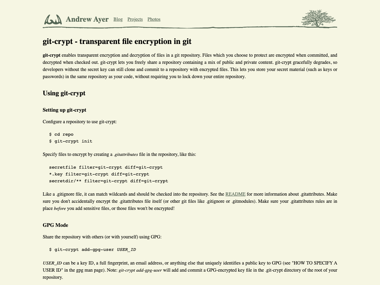 git-crypt screenshot