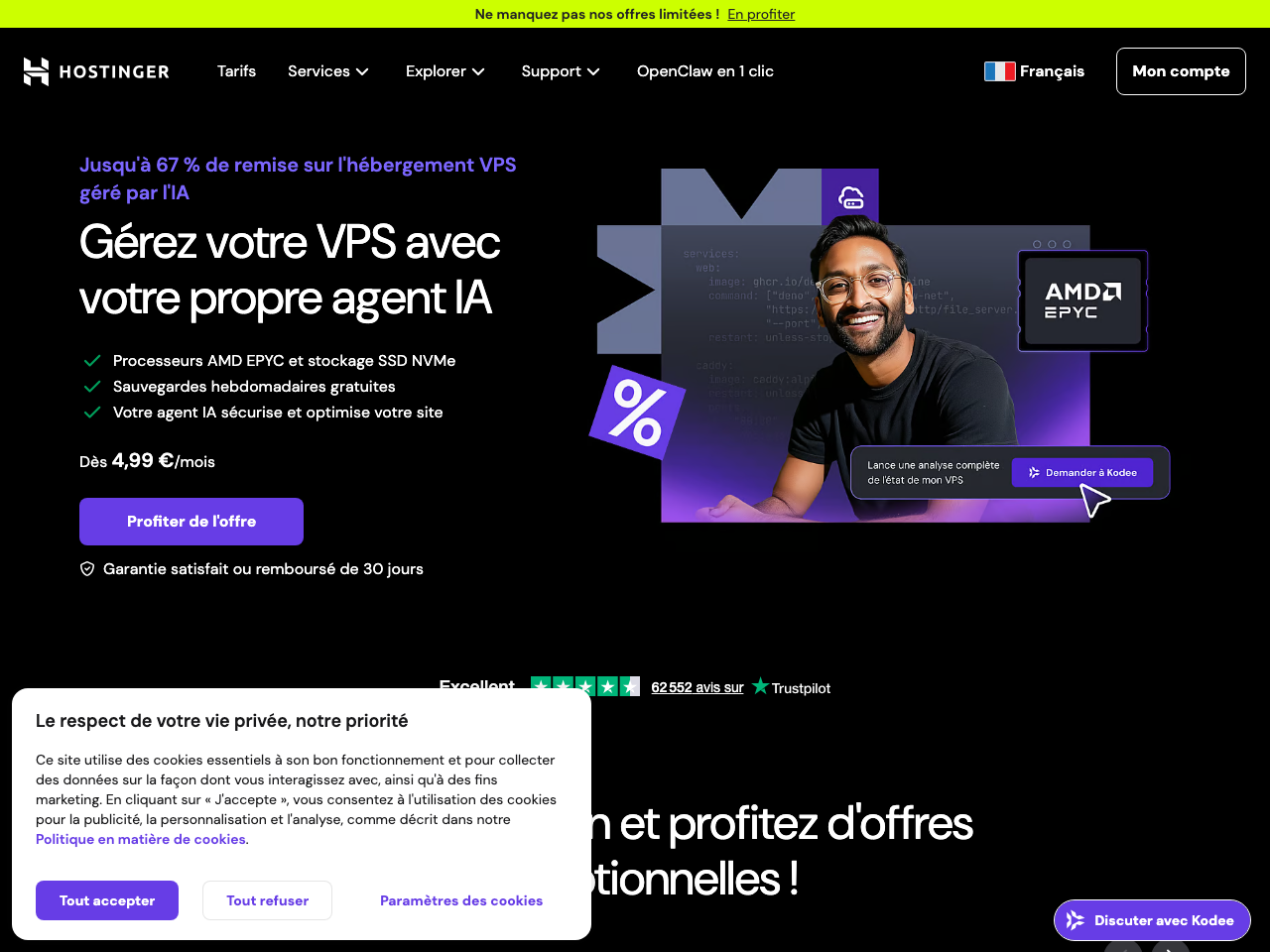 Hostinger VPS screenshot