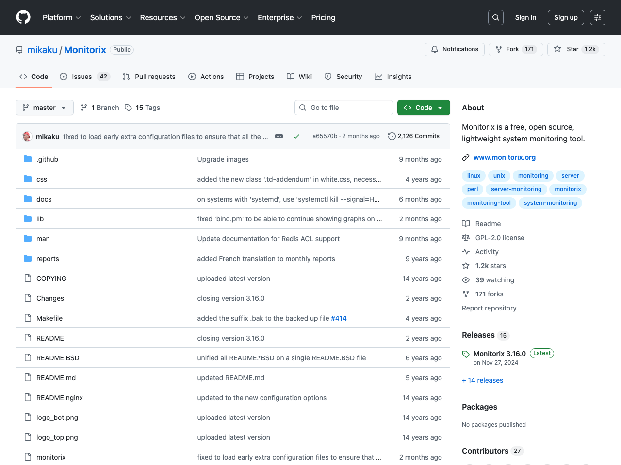 Monitorix screenshot