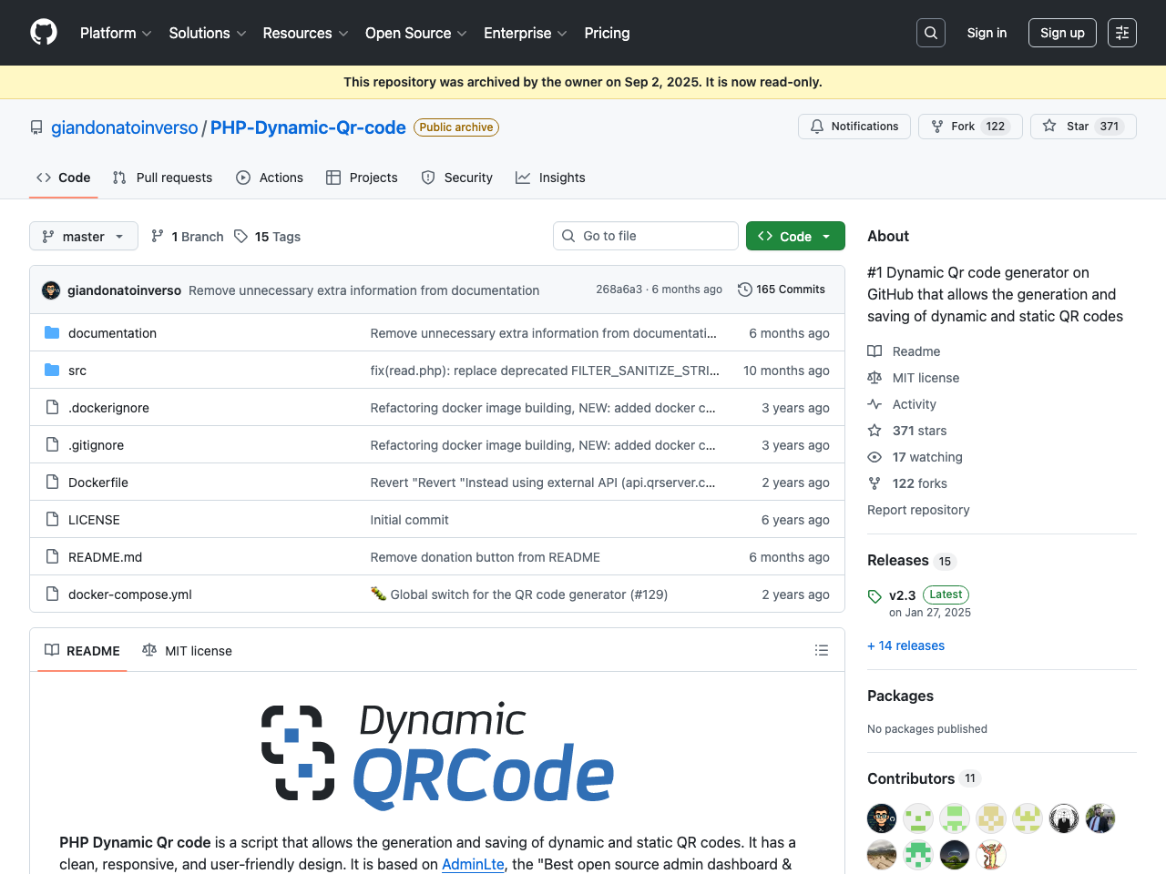 Dynamic Qr code screenshot