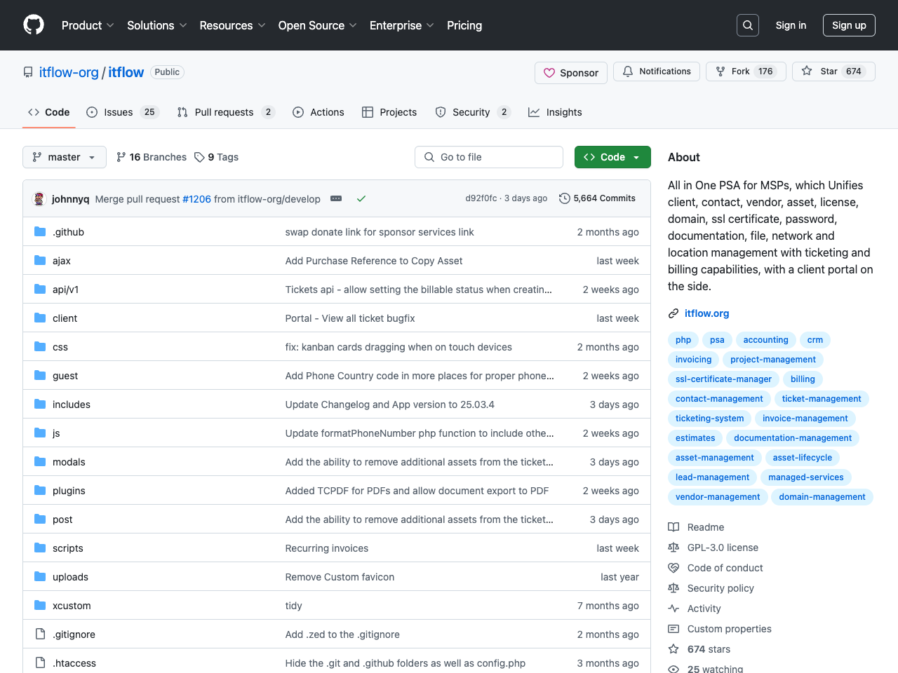 ITFlow screenshot