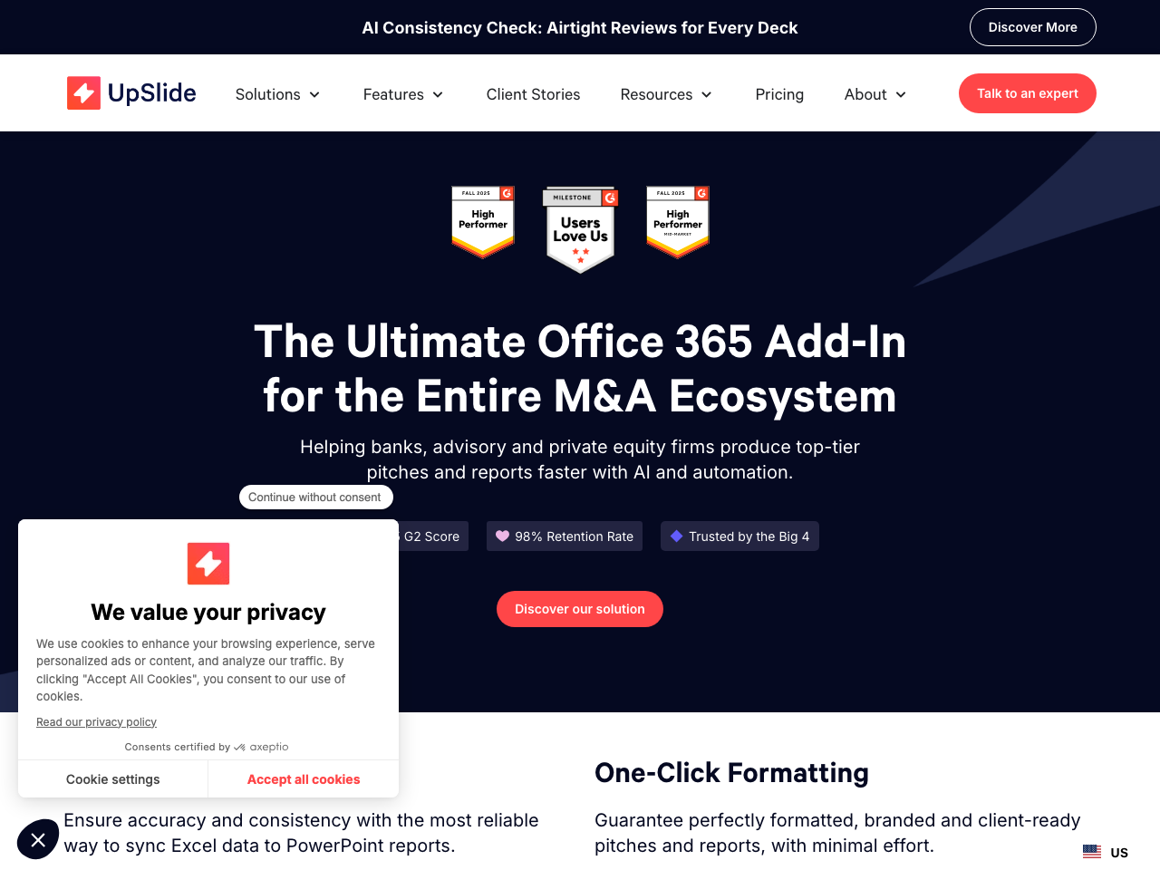 UPSLIDE SAS screenshot