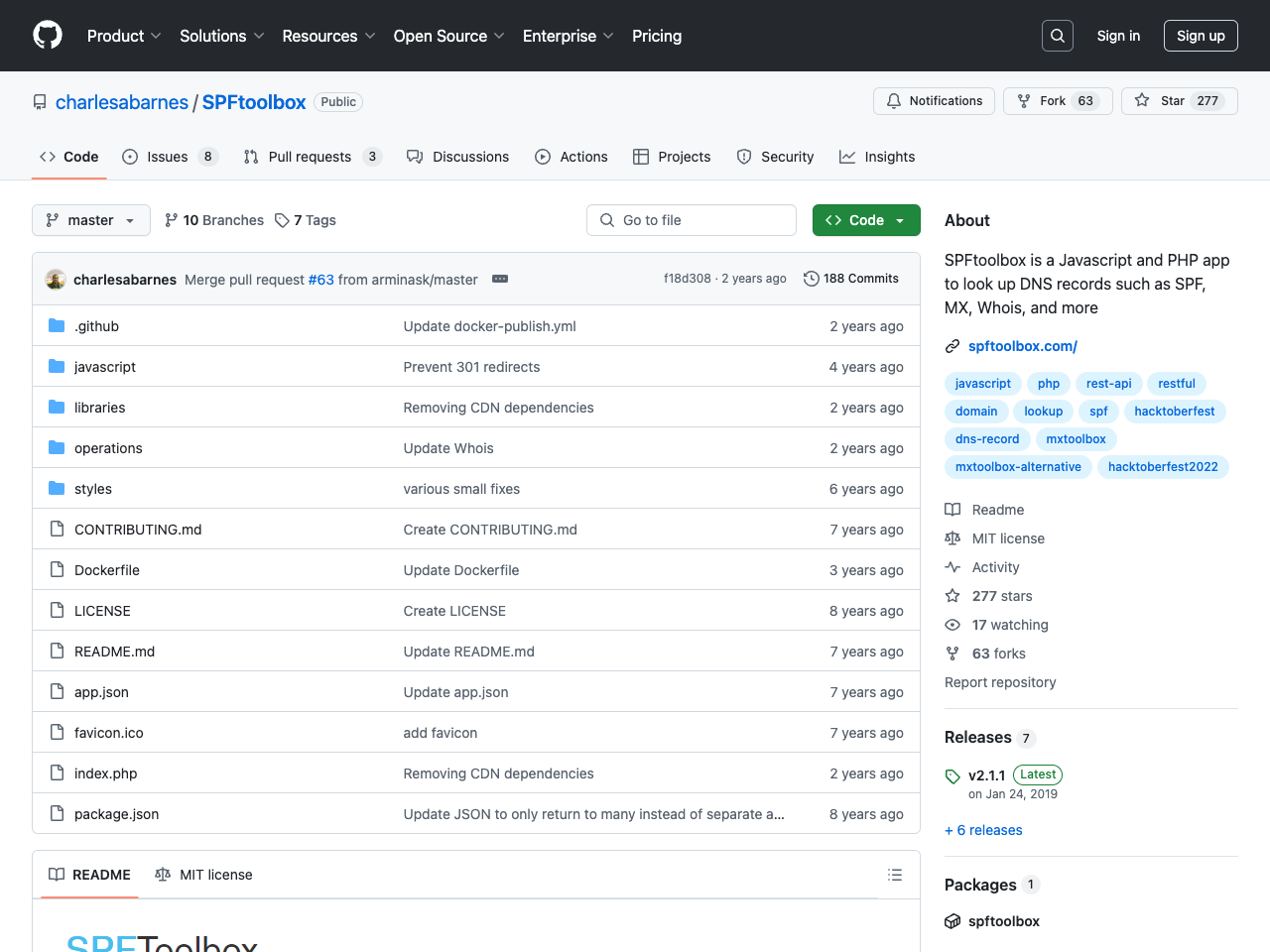 SPFtoolbox screenshot