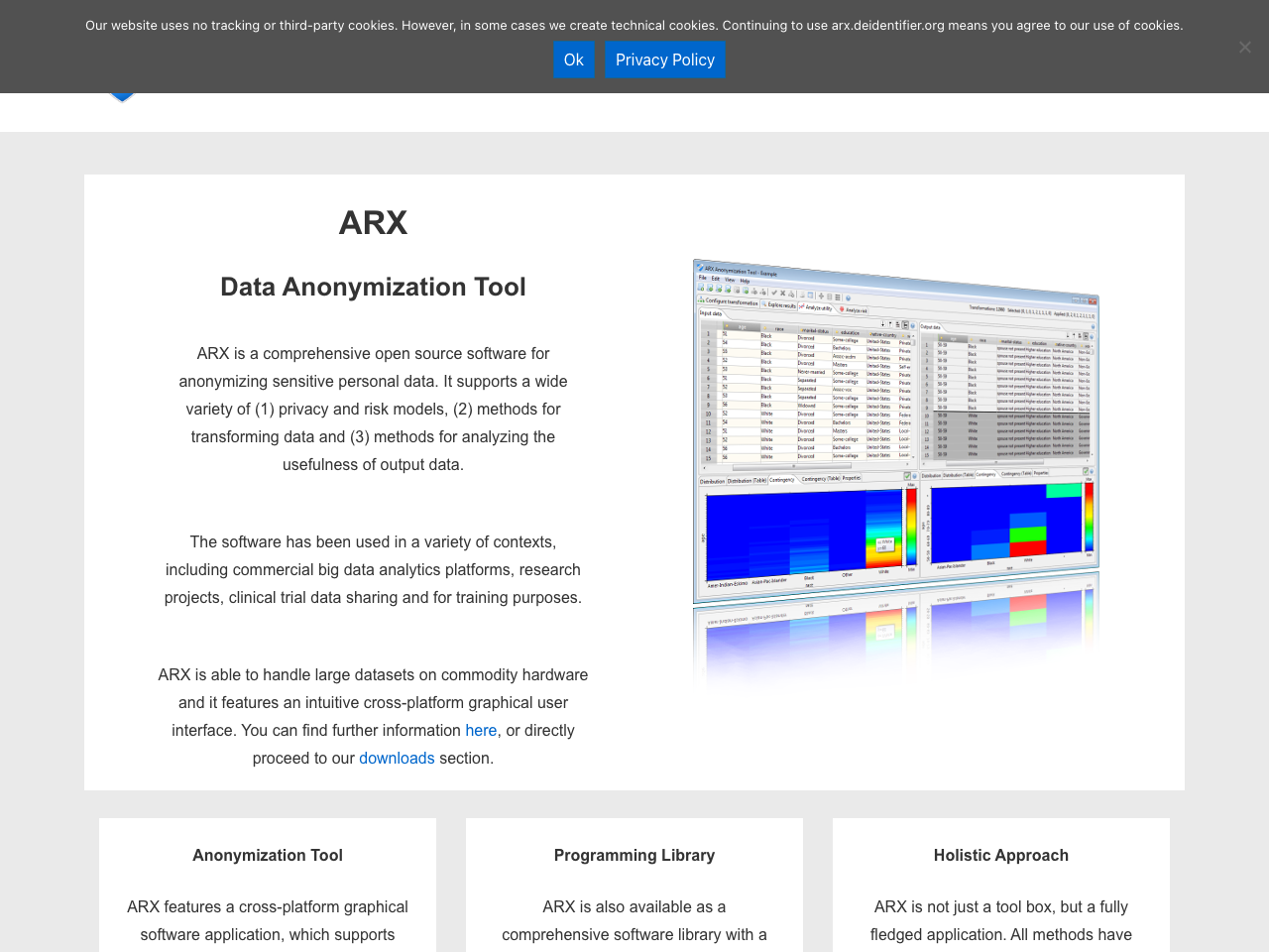 ARX Data Anonymization Tool screenshot