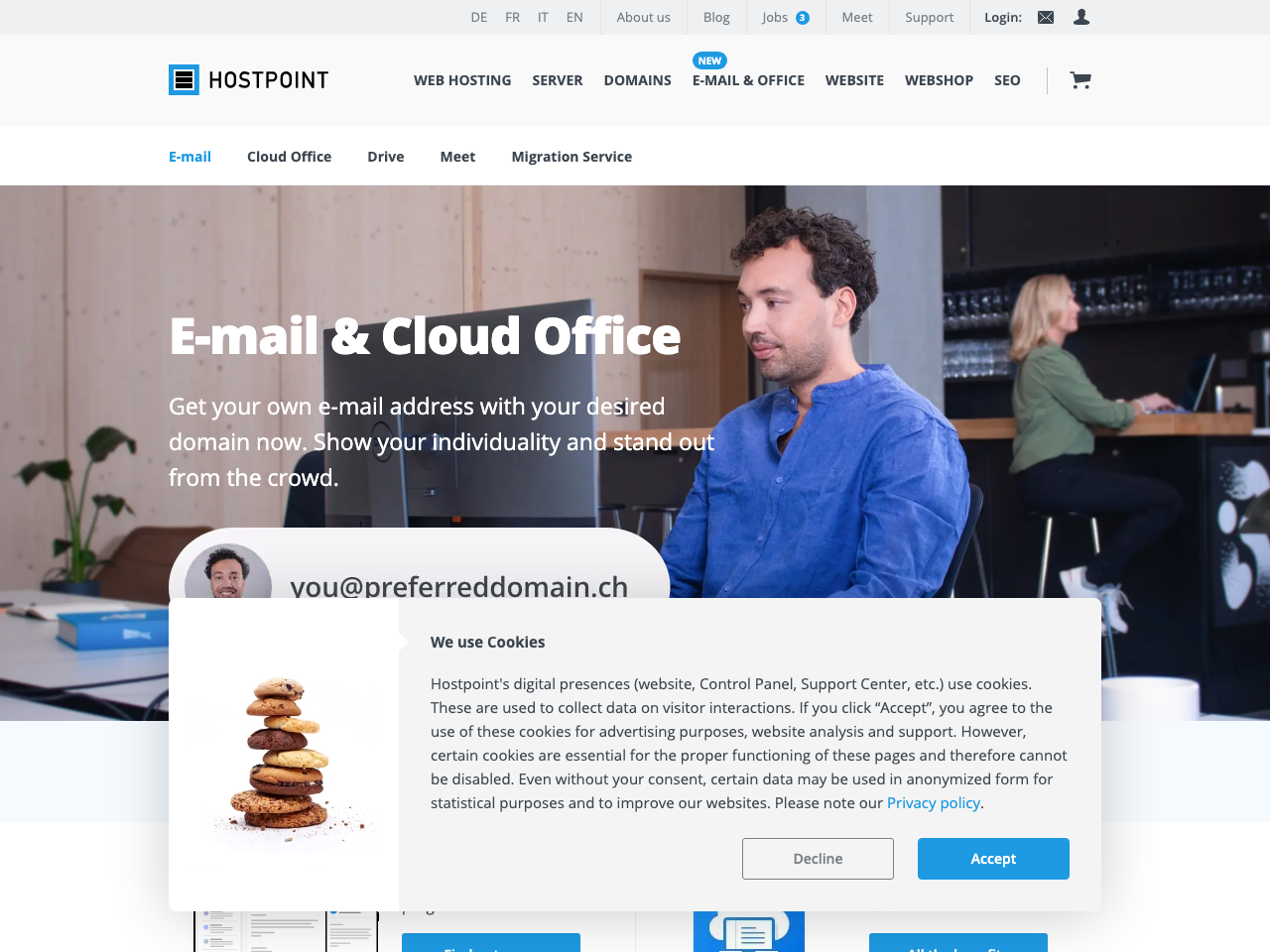 Hostpoint E-Mail screenshot