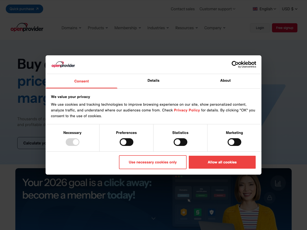Openprovider screenshot