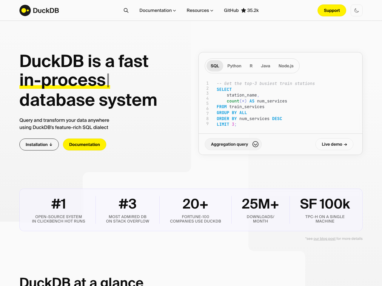 DuckDB screenshot