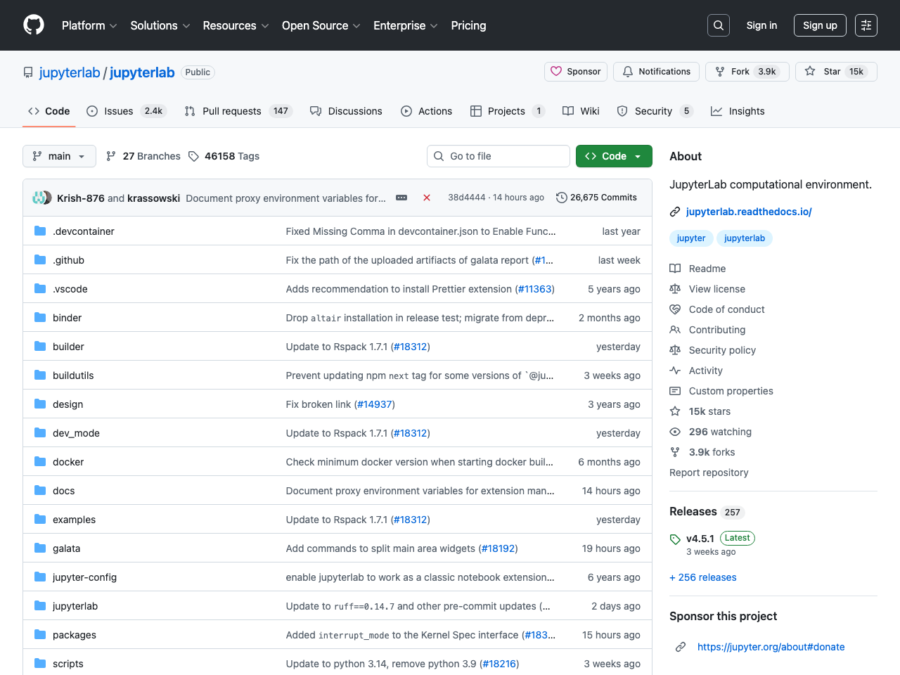 JupyterLab screenshot