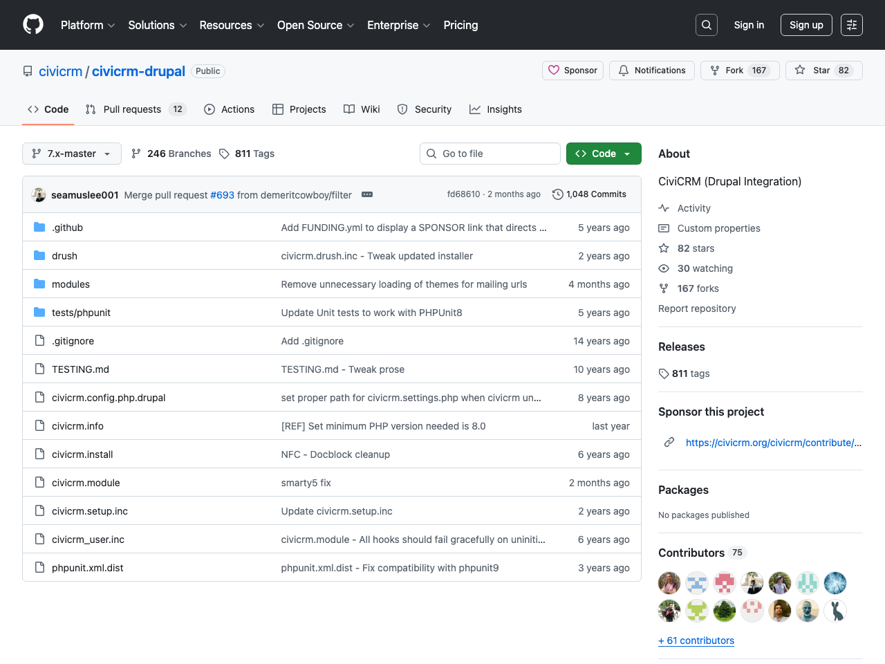 CiviCRM on Drupal 7 screenshot