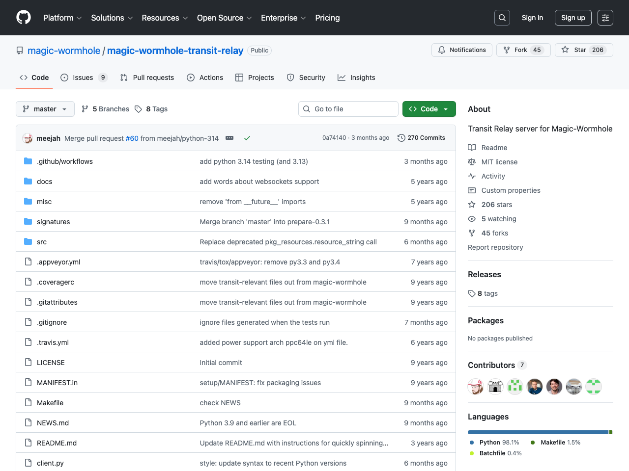 Magic-Wormhole screenshot