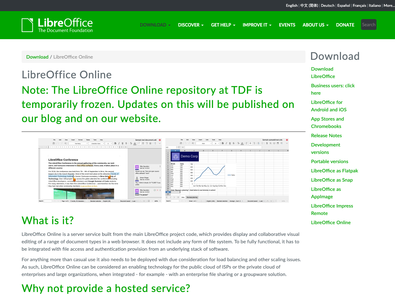 LibreOffice (Collabora) online screenshot