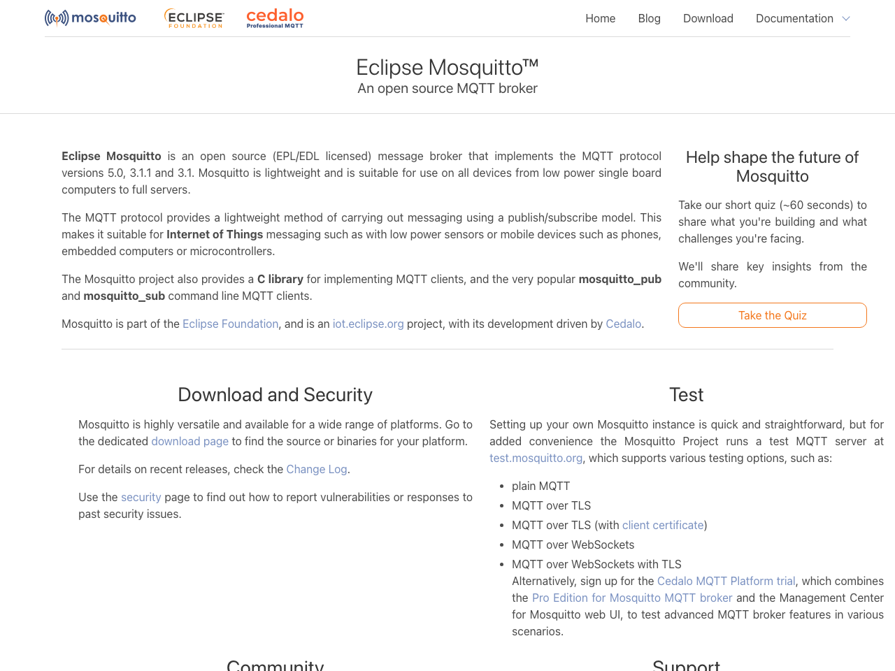 Mosquitto screenshot