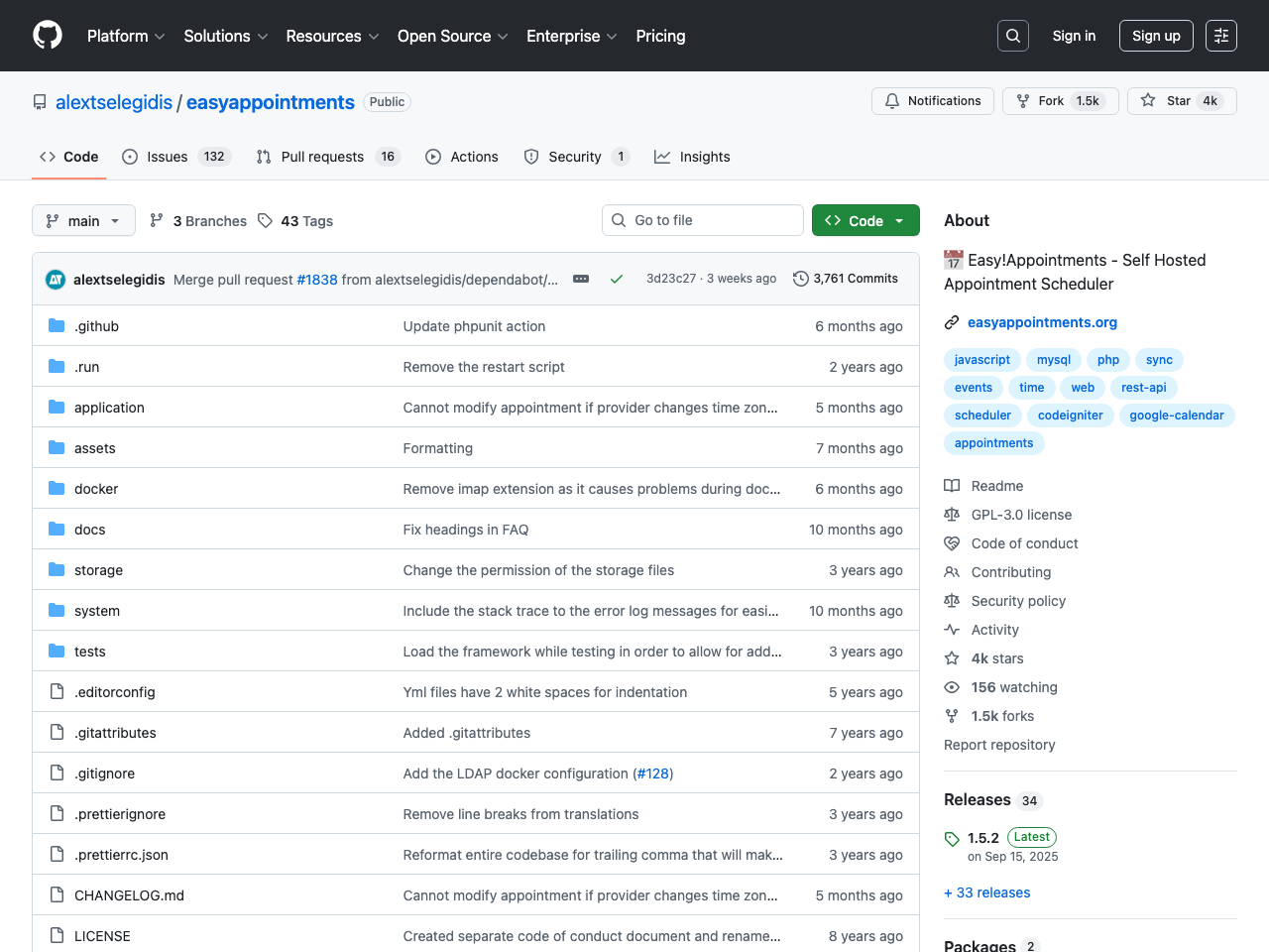 Easy!Appointments screenshot