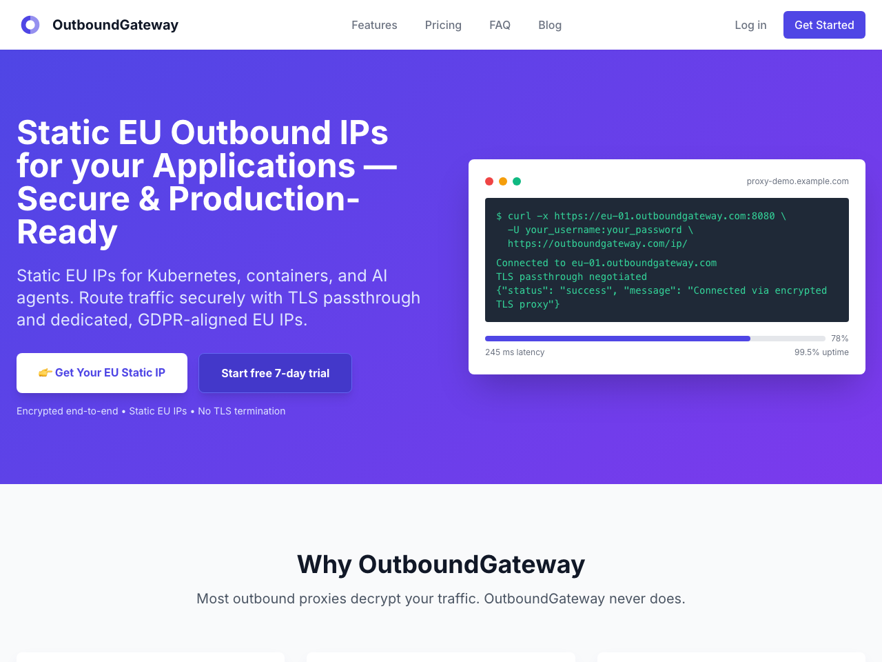 OutboundGateway screenshot