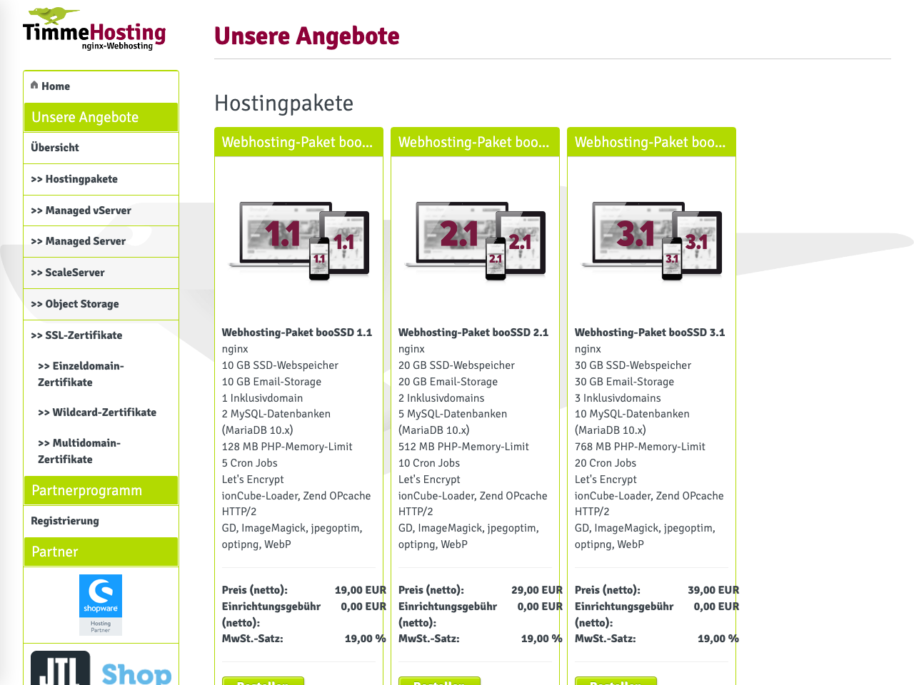 TimmeHosting screenshot