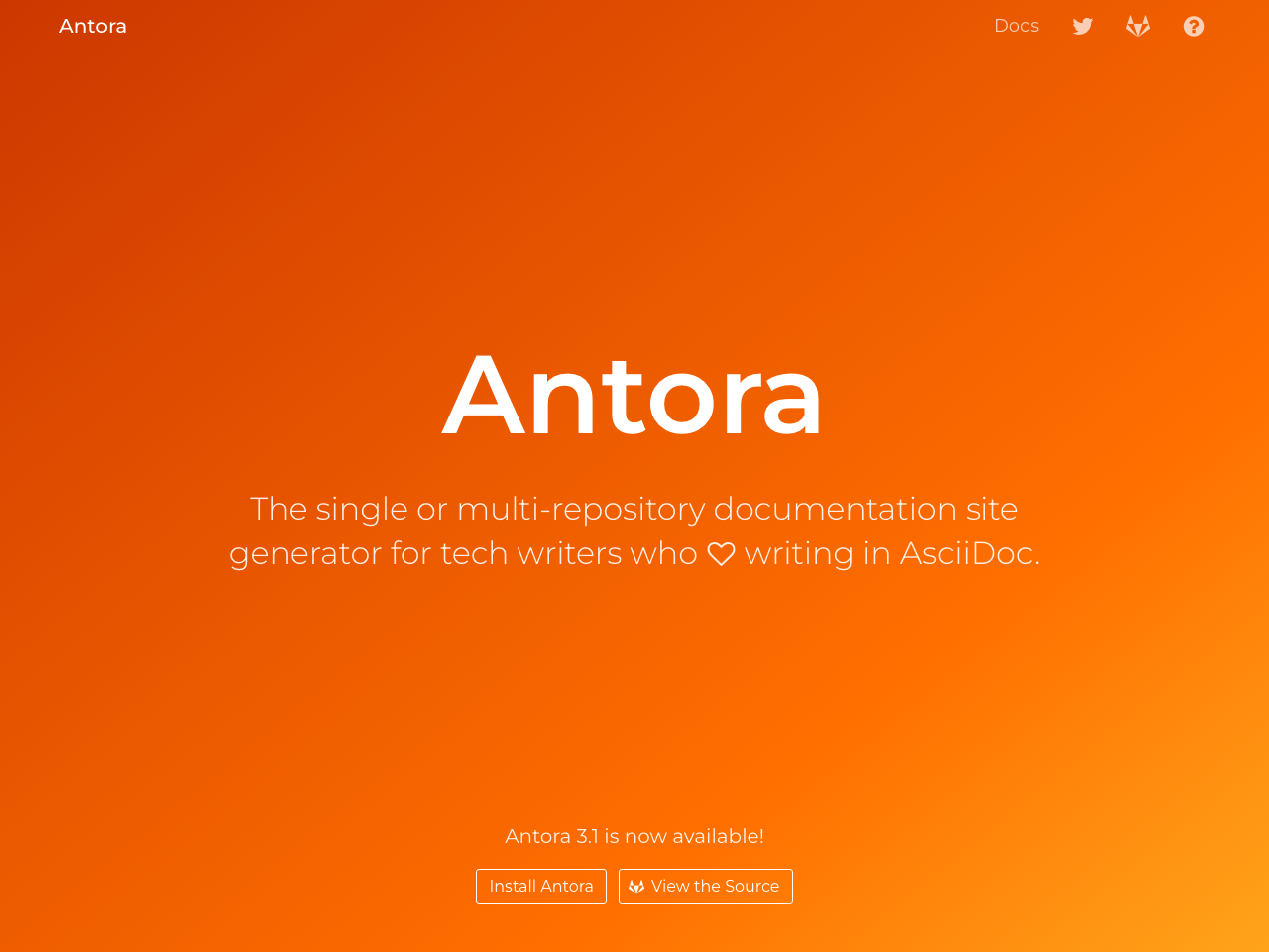 Antora screenshot