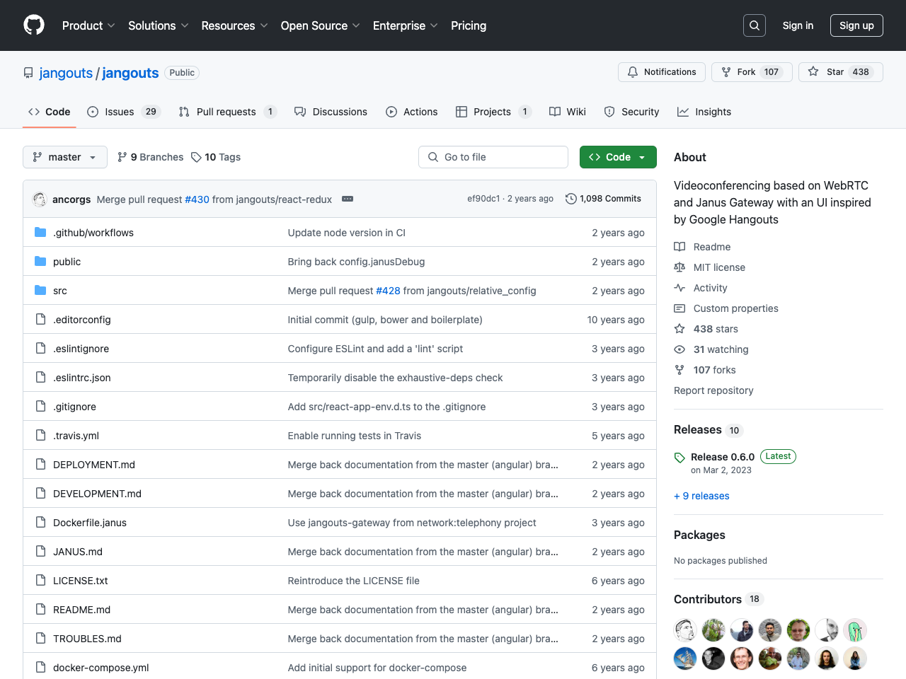 Jangouts screenshot