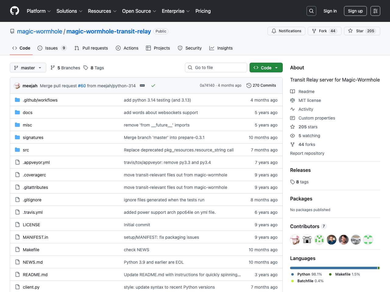 Magic-Wormhole screenshot
