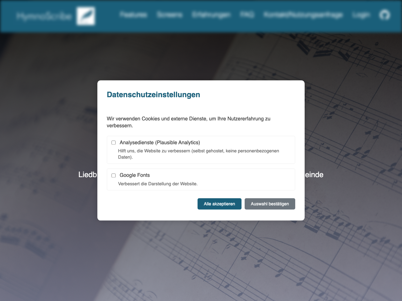 HymnoScribe screenshot