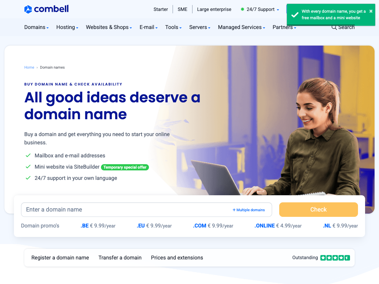 Combell Domains screenshot