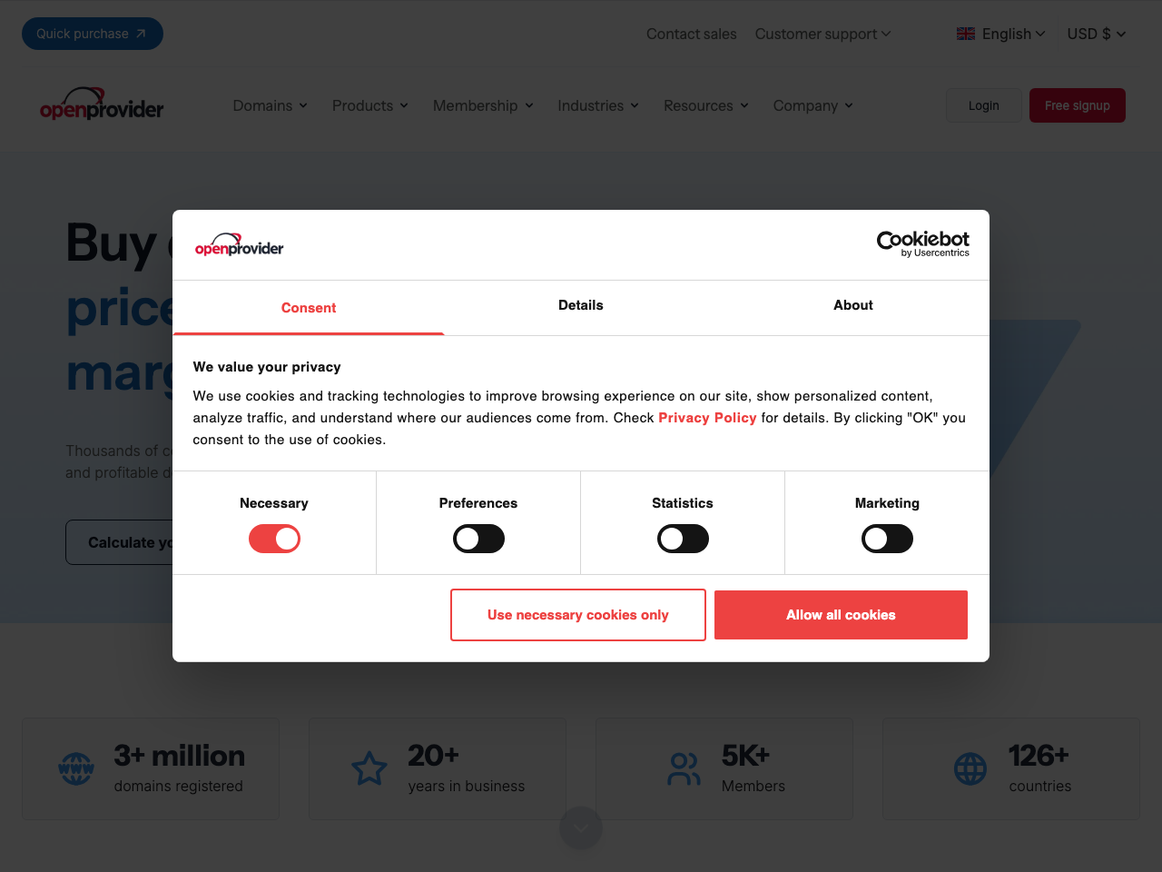Openprovider screenshot