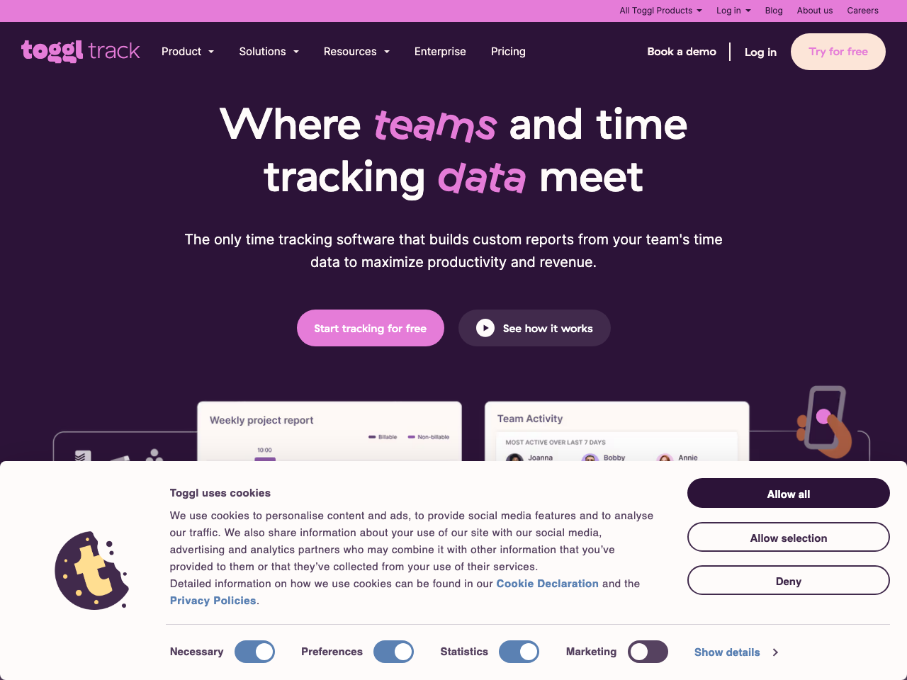 Toggl Track screenshot