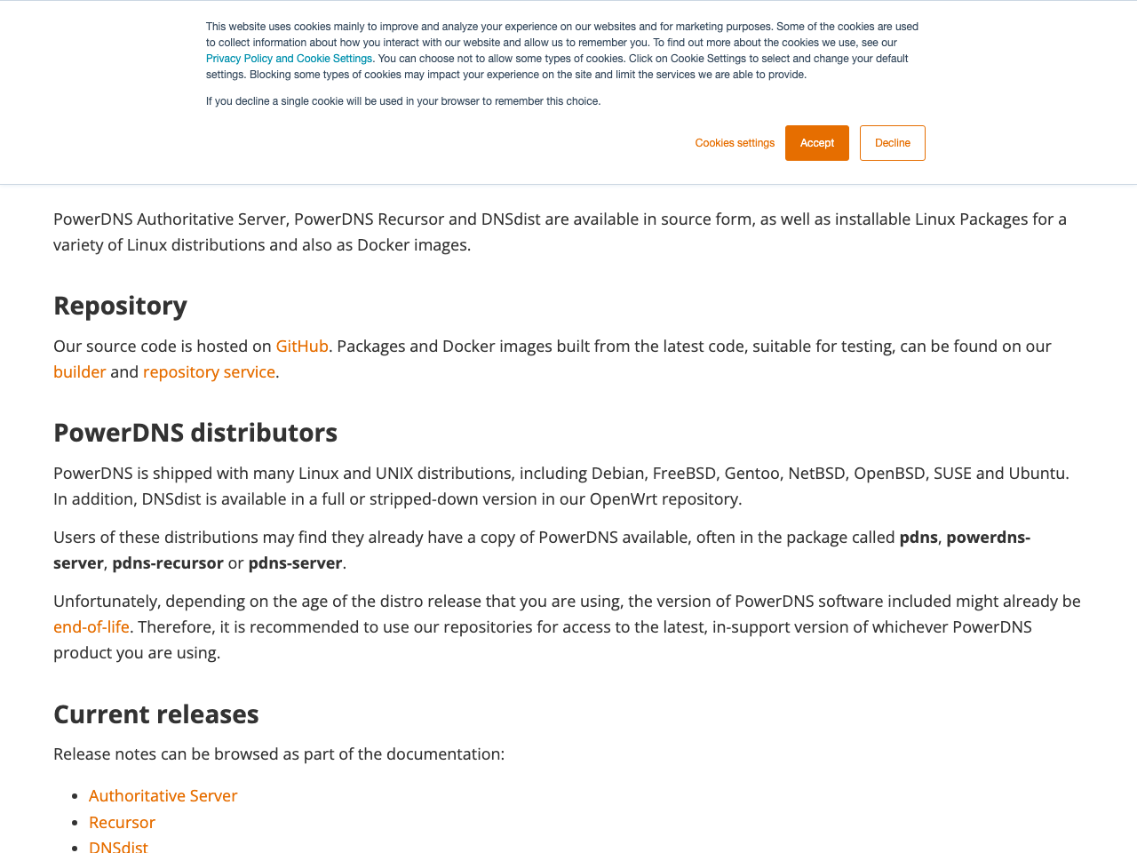 PowerDNS Authoritative Server screenshot