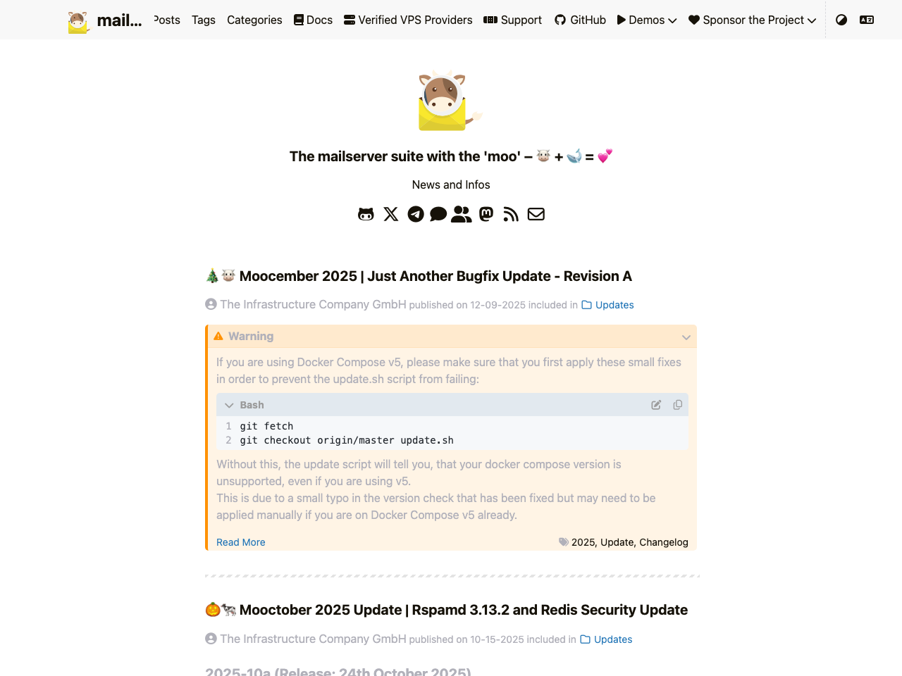 Mailcow screenshot