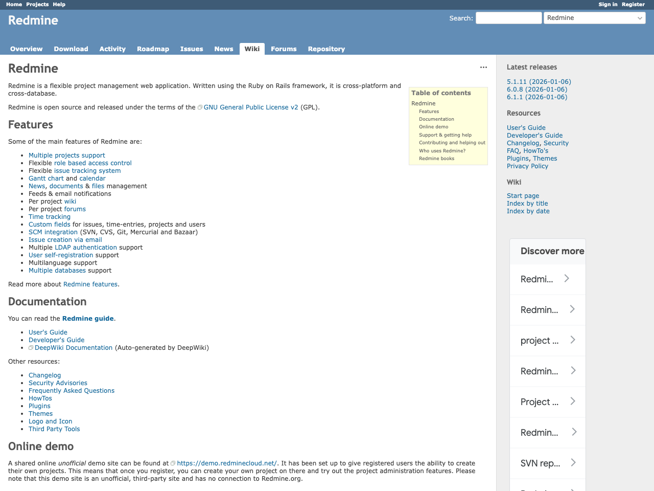Redmine screenshot