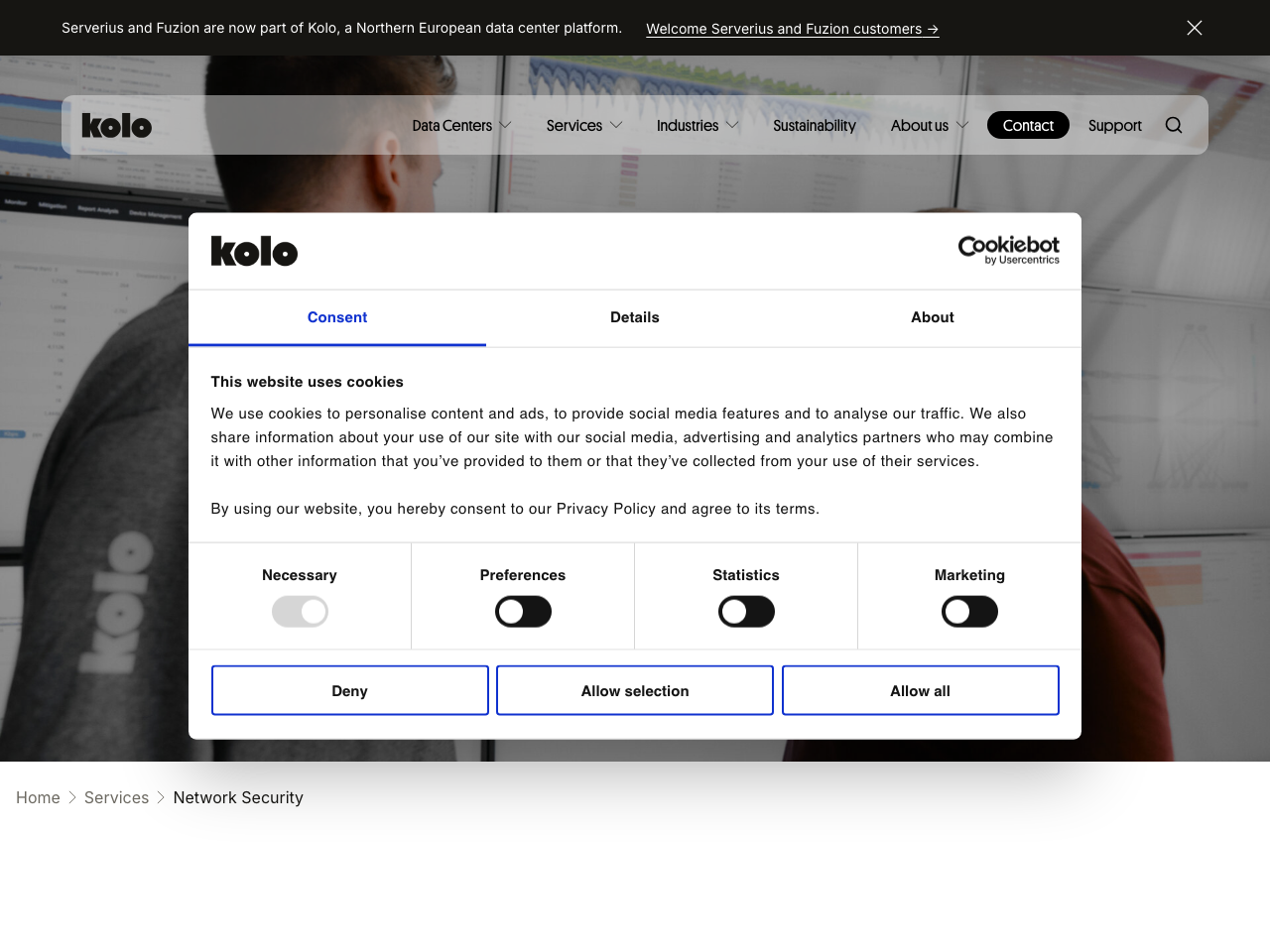 Serverius DDoS protection screenshot