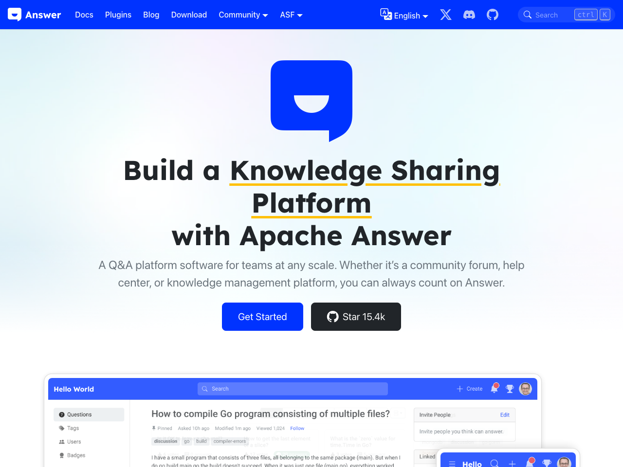 Apache Answer screenshot