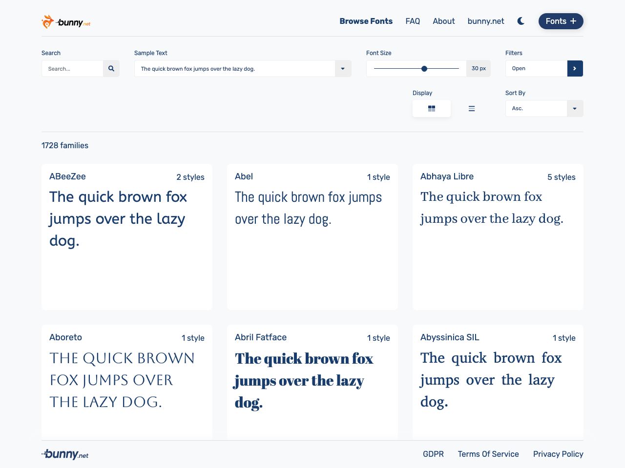 Bunny Fonts screenshot