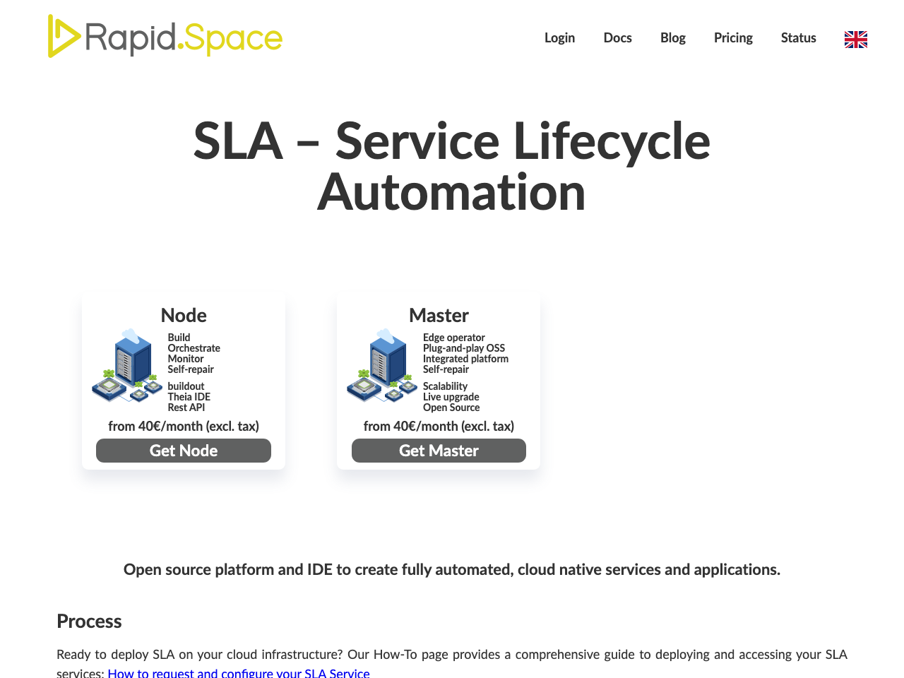 Service lifecycle automation screenshot