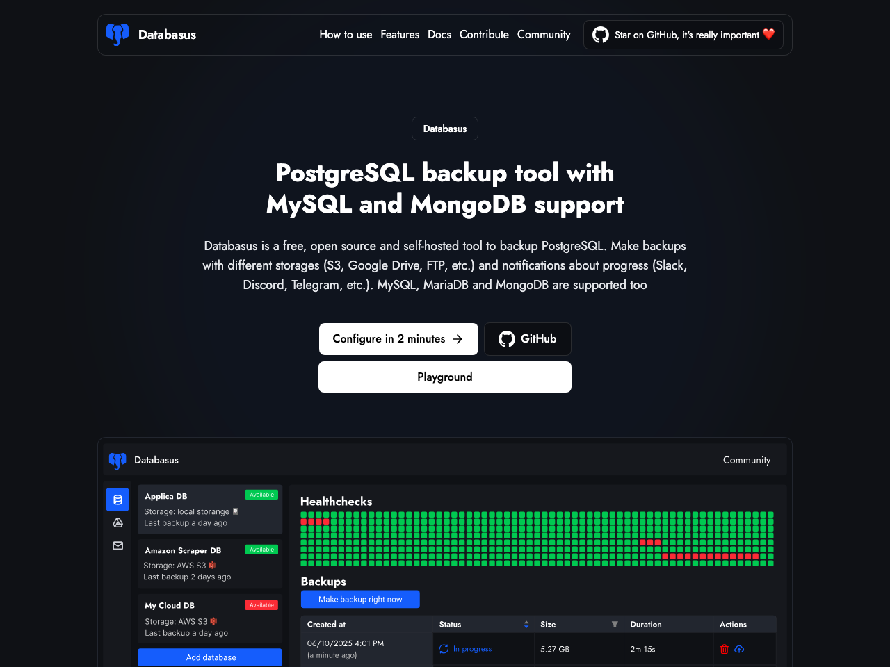 Databasus screenshot