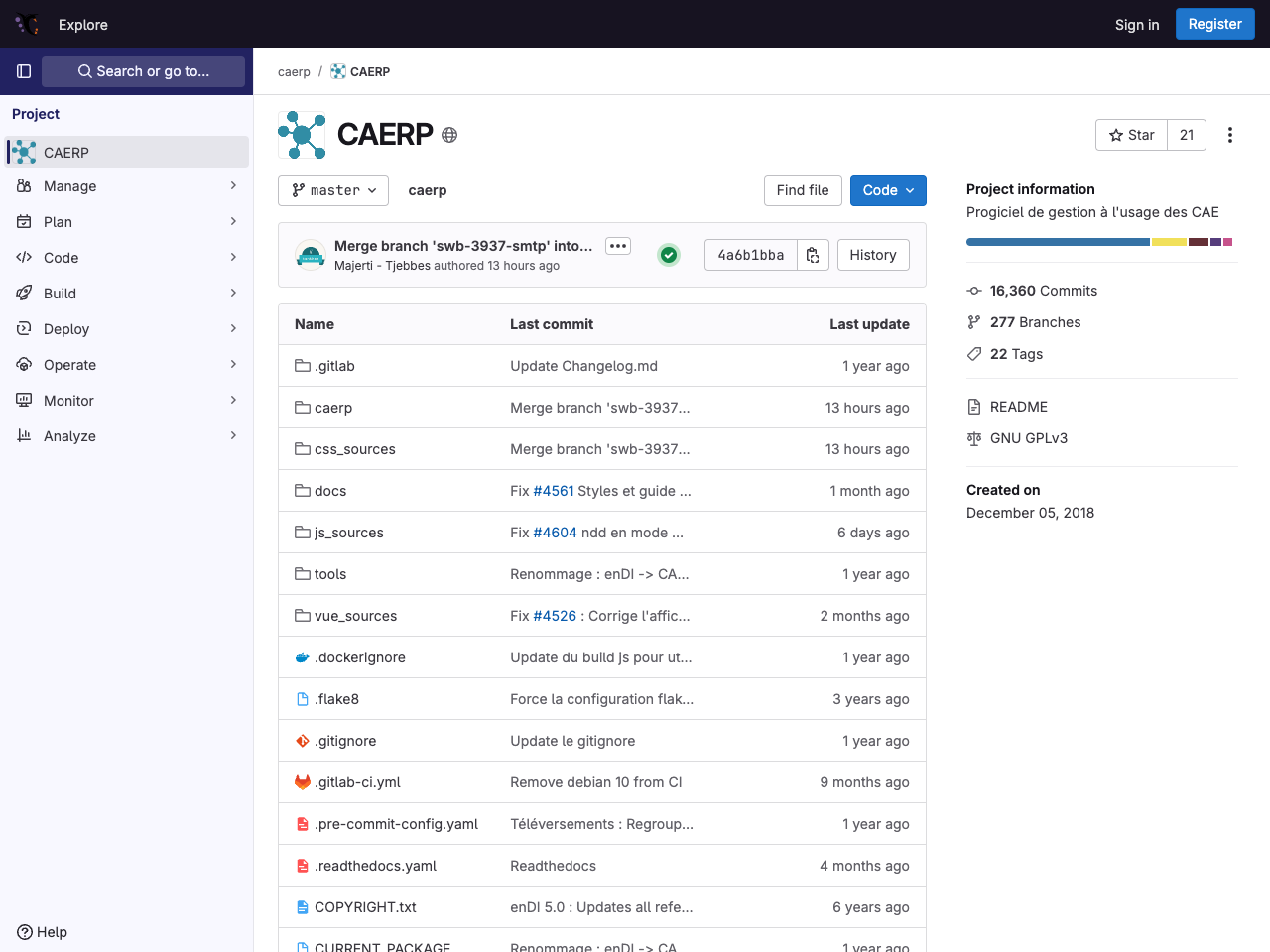 CAERP screenshot