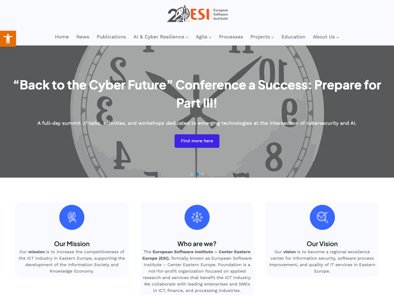 European Software Institute screenshot