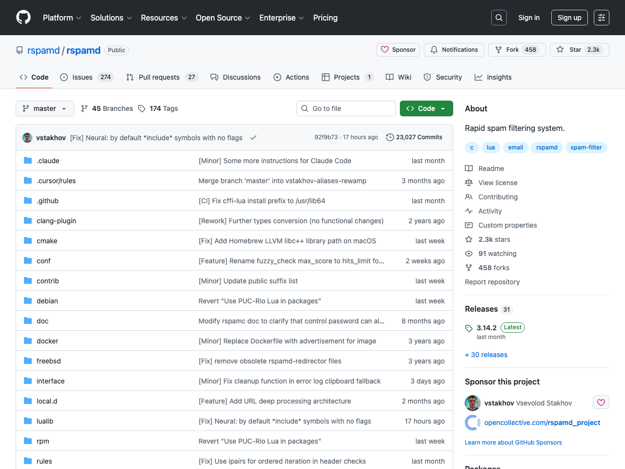 Rspamd Web UI screenshot