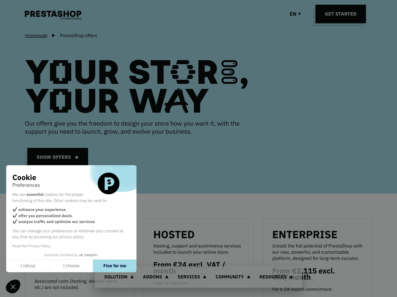 Prestashop screenshot