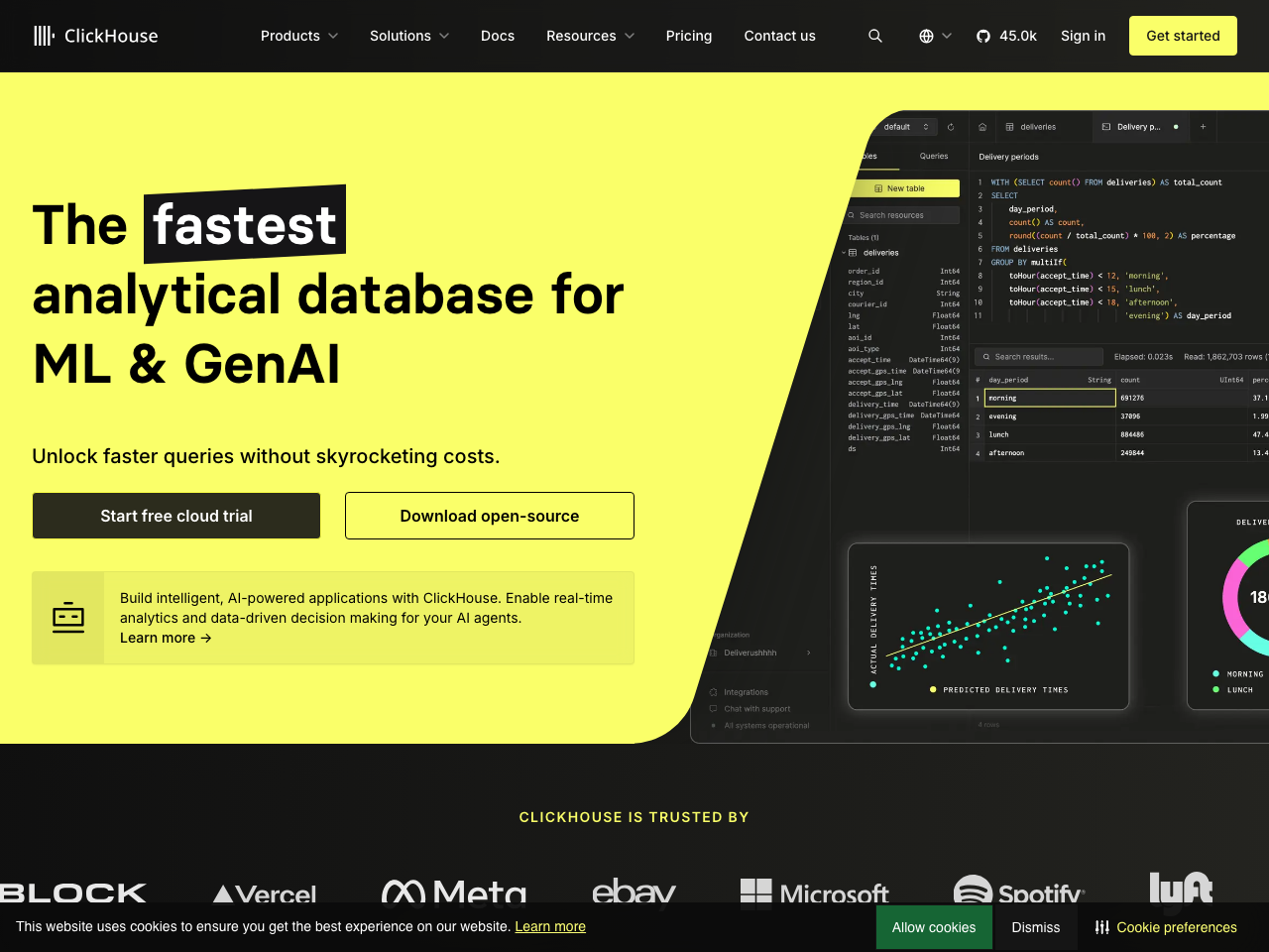 ClickHouse screenshot