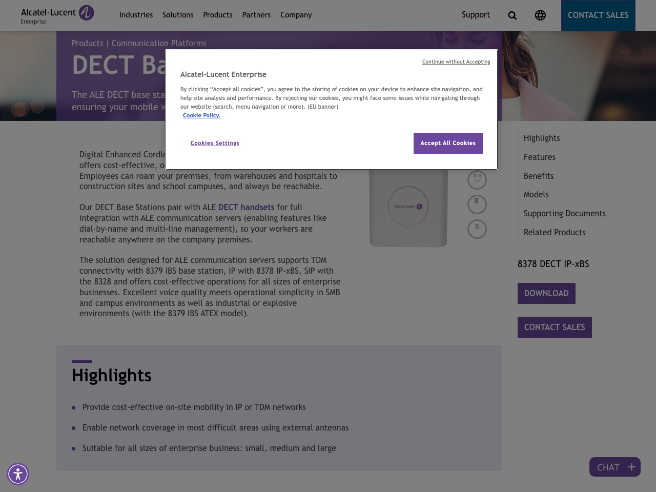 DECT Infrastructure screenshot