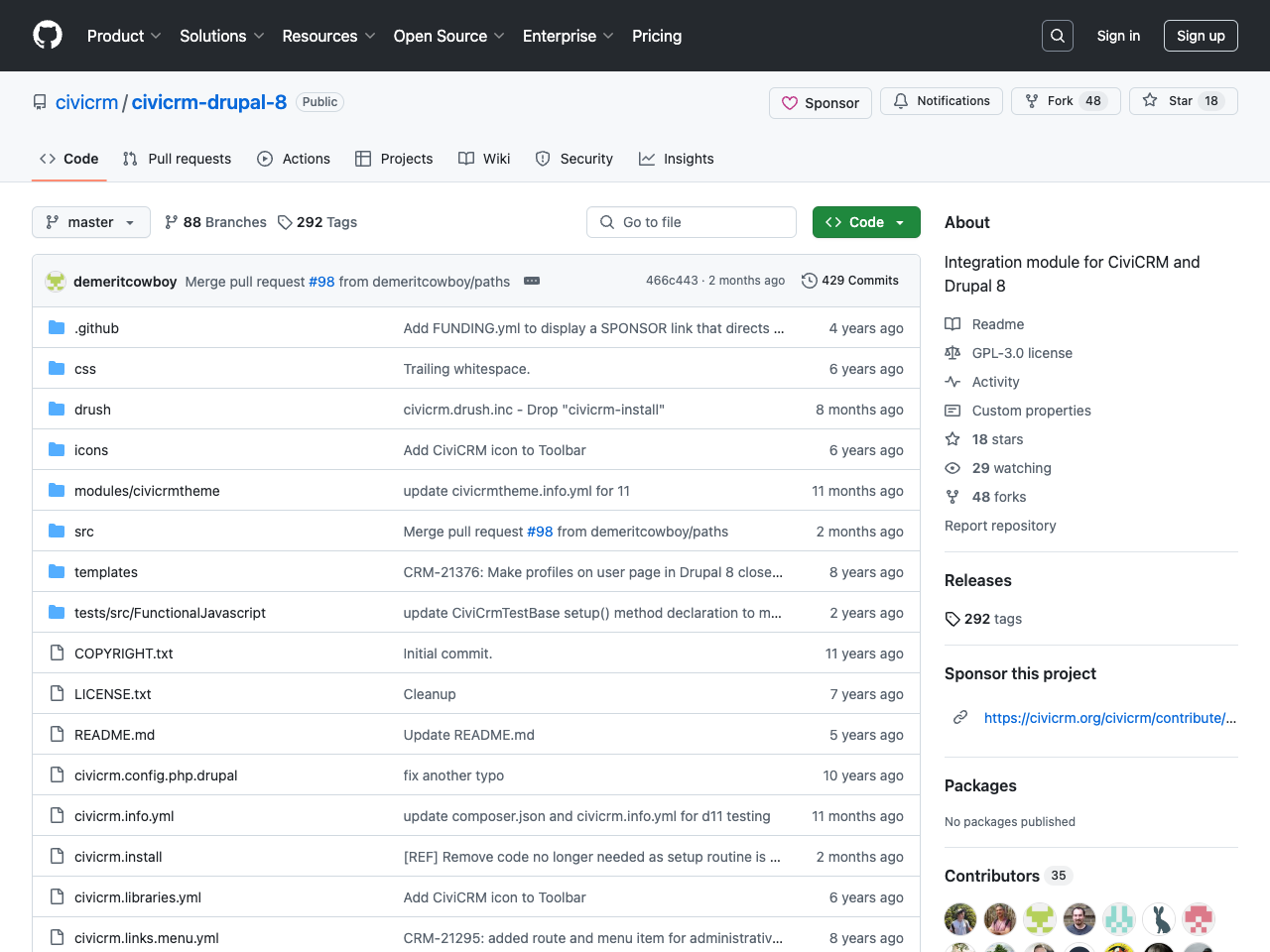 CiviCRM on Drupal screenshot