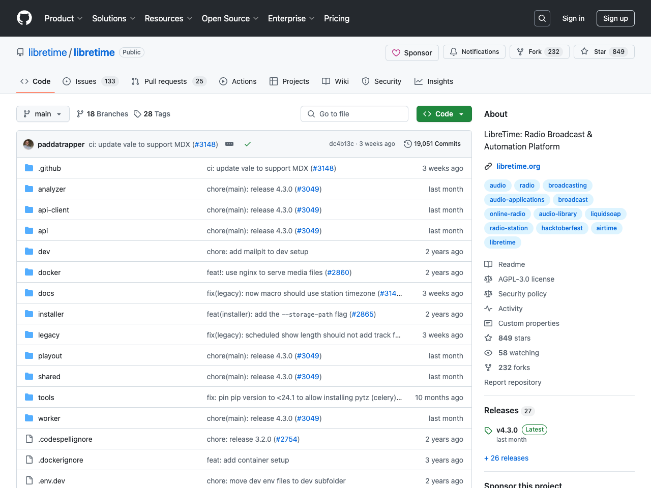 LibreTime screenshot
